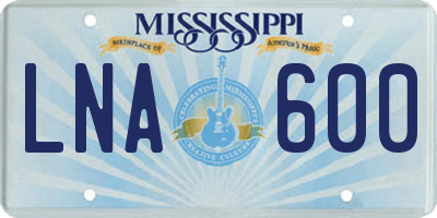 MS license plate LNA600