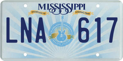 MS license plate LNA617