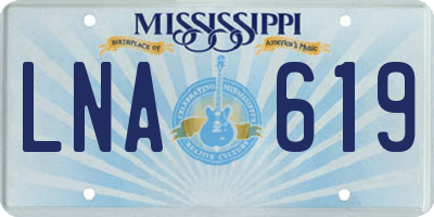 MS license plate LNA619