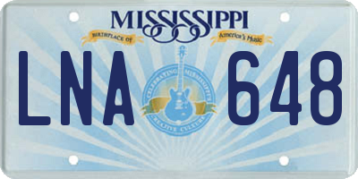 MS license plate LNA648