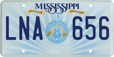 MS license plate LNA656