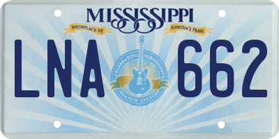 MS license plate LNA662