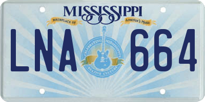 MS license plate LNA664