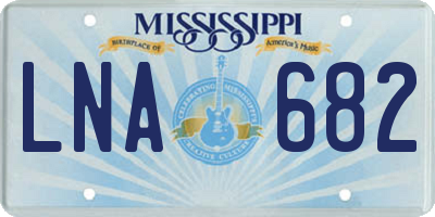 MS license plate LNA682