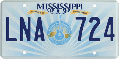 MS license plate LNA724