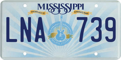 MS license plate LNA739