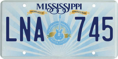 MS license plate LNA745
