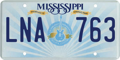 MS license plate LNA763