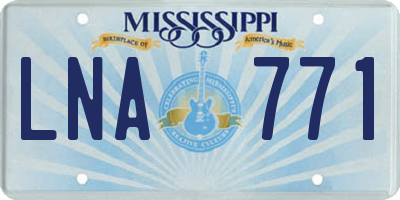 MS license plate LNA771