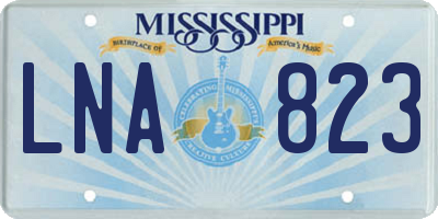 MS license plate LNA823