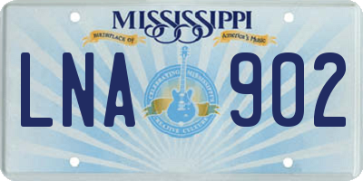MS license plate LNA902