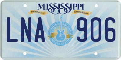 MS license plate LNA906