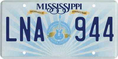 MS license plate LNA944
