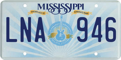 MS license plate LNA946
