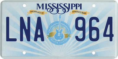 MS license plate LNA964