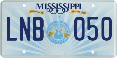 MS license plate LNB050