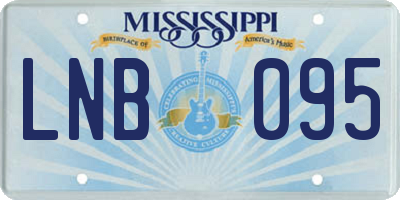 MS license plate LNB095