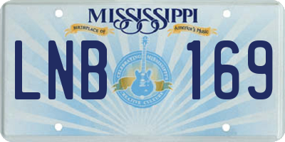MS license plate LNB169