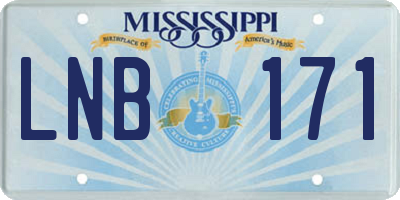 MS license plate LNB171