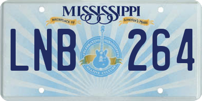 MS license plate LNB264