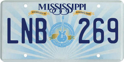 MS license plate LNB269