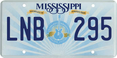 MS license plate LNB295