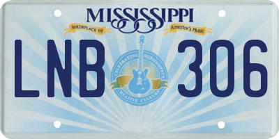 MS license plate LNB306