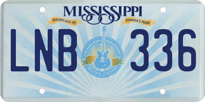 MS license plate LNB336