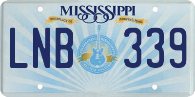 MS license plate LNB339