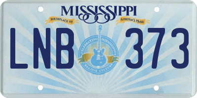 MS license plate LNB373