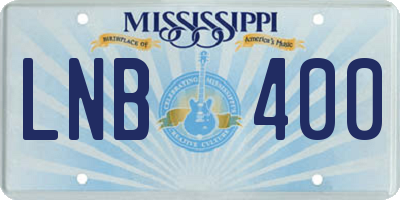 MS license plate LNB400