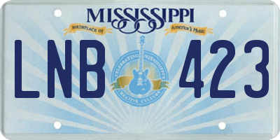 MS license plate LNB423