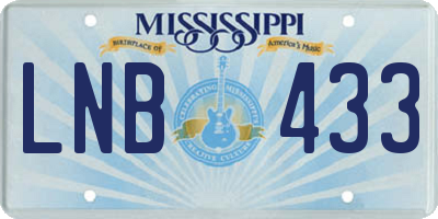 MS license plate LNB433