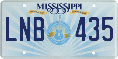 MS license plate LNB435