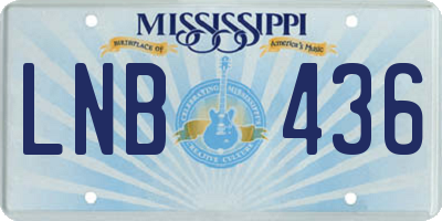 MS license plate LNB436