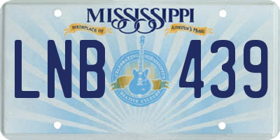 MS license plate LNB439