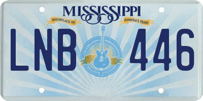 MS license plate LNB446