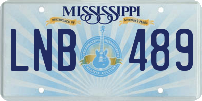 MS license plate LNB489