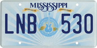MS license plate LNB530