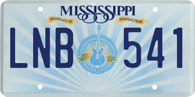 MS license plate LNB541