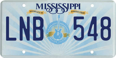 MS license plate LNB548