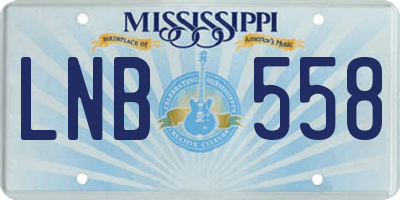 MS license plate LNB558