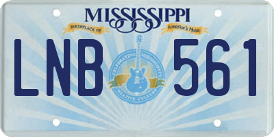 MS license plate LNB561