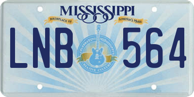 MS license plate LNB564