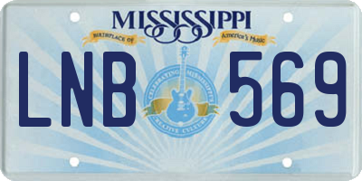 MS license plate LNB569