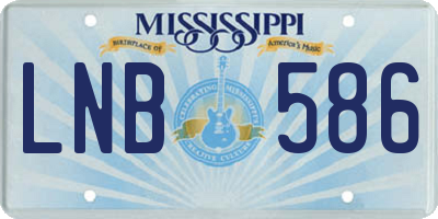 MS license plate LNB586