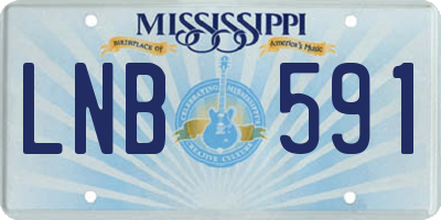 MS license plate LNB591
