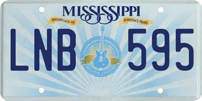MS license plate LNB595