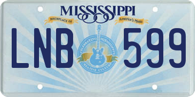 MS license plate LNB599