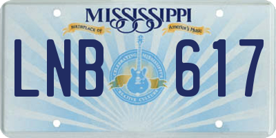 MS license plate LNB617